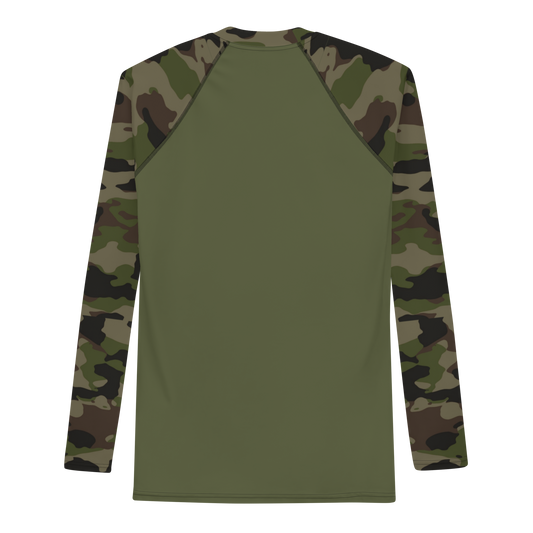 Men's Rashguard Top: Woodland Pattern