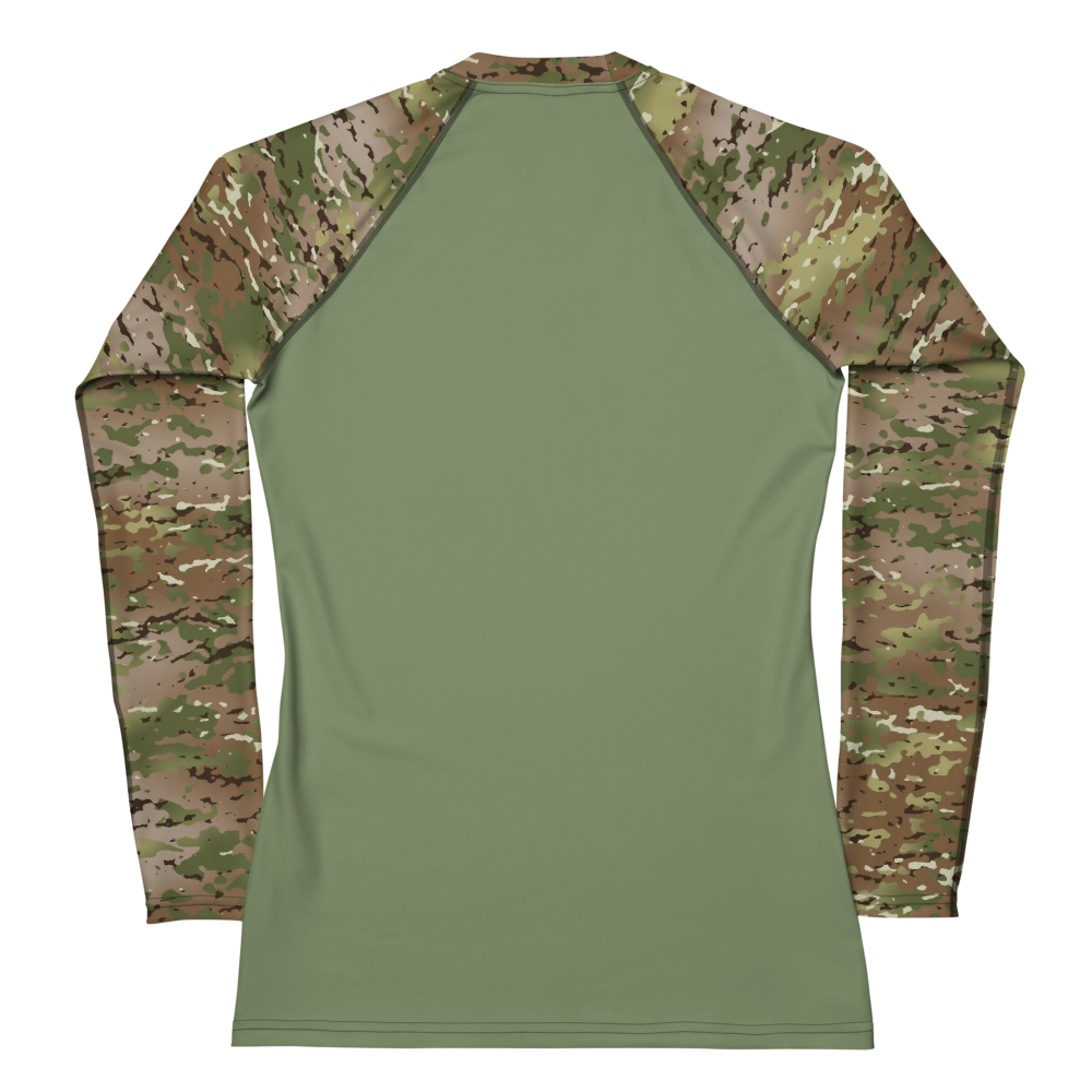 Women's Rashguard Top: Polycam Pattern