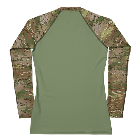 Women's Rashguard Top: Polycam Pattern