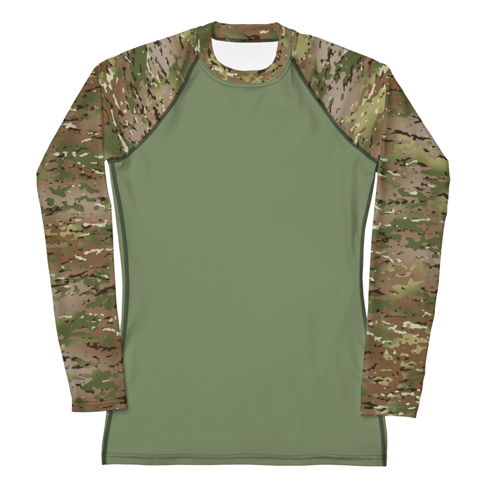 Women's Rashguard Top: Polycam Pattern