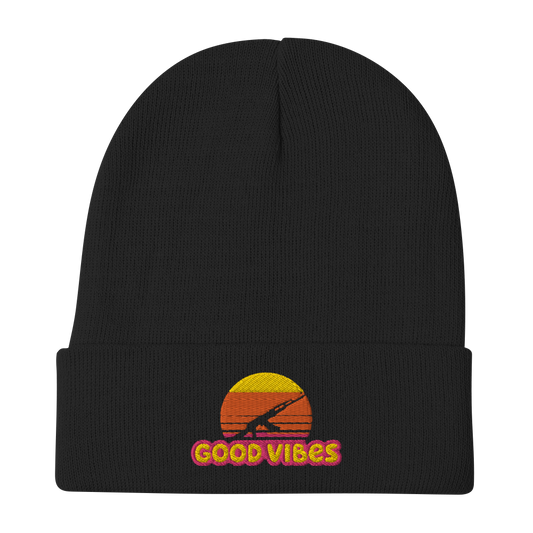 Headwear: "Good Vibes" Embroidered Beanie
