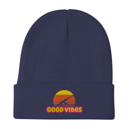 Headwear: "Good Vibes" Embroidered Beanie