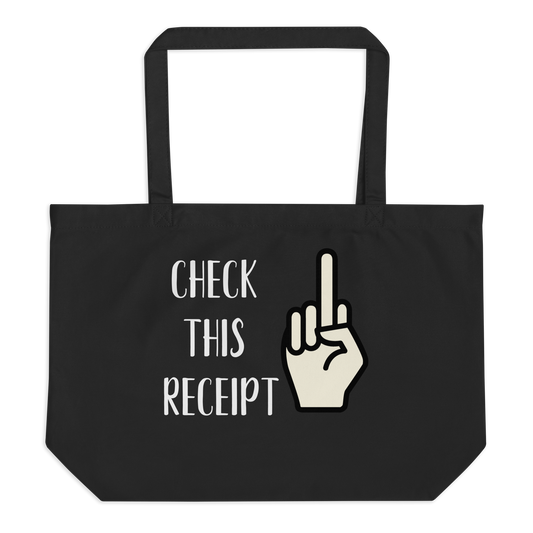 Packs: "Check This" Organic Tote Bag