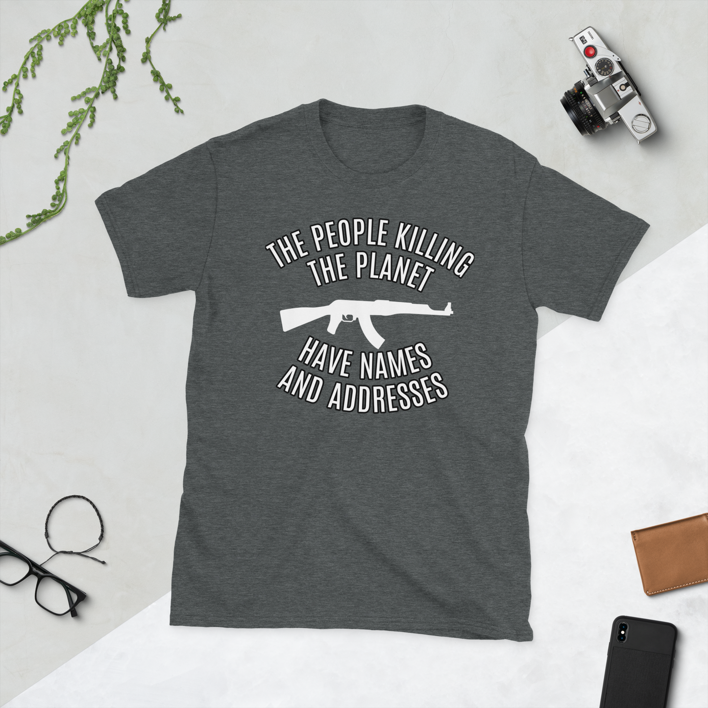 Unisex Short-Sleeve Top: Names and Addresses
