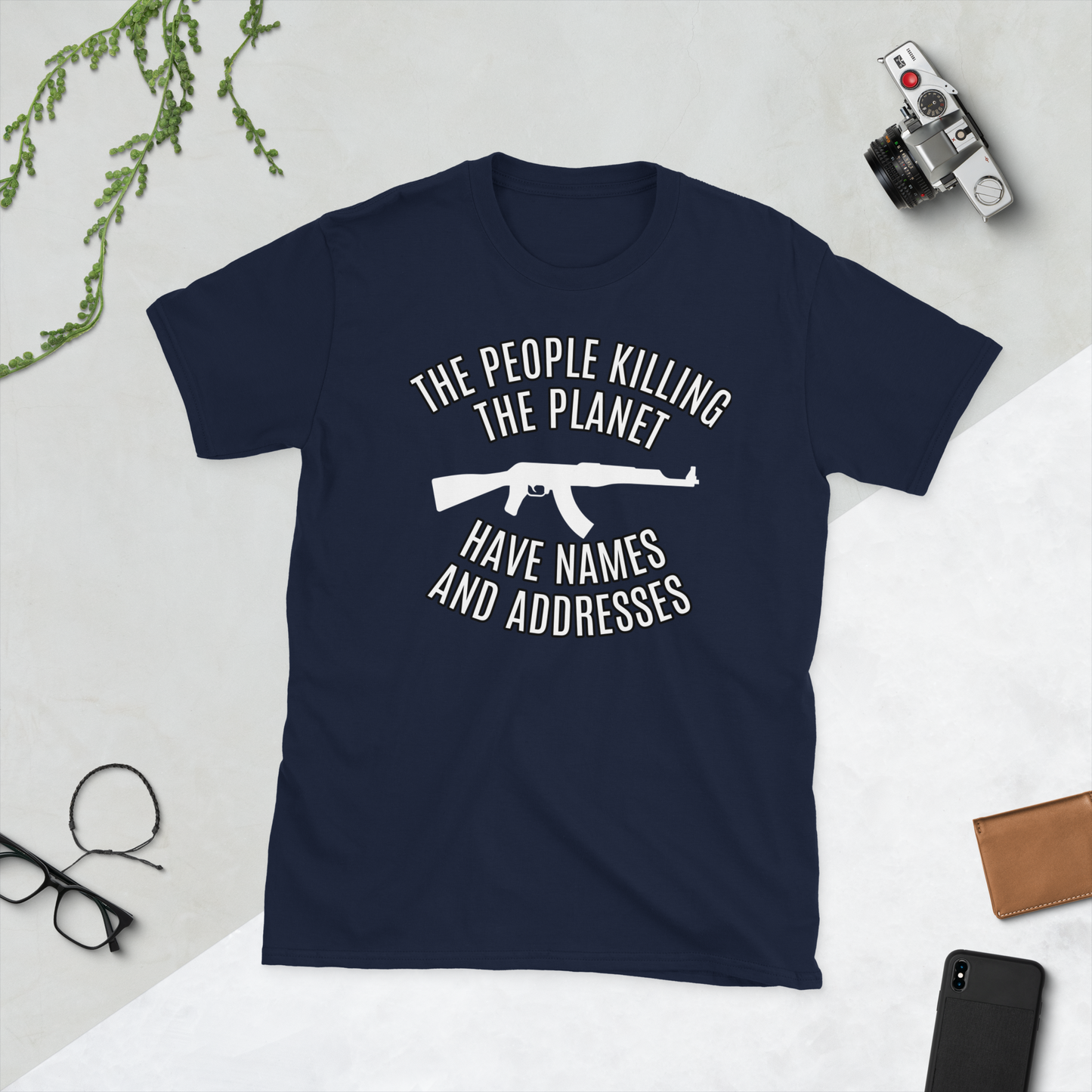 Unisex Short-Sleeve Top: Names and Addresses