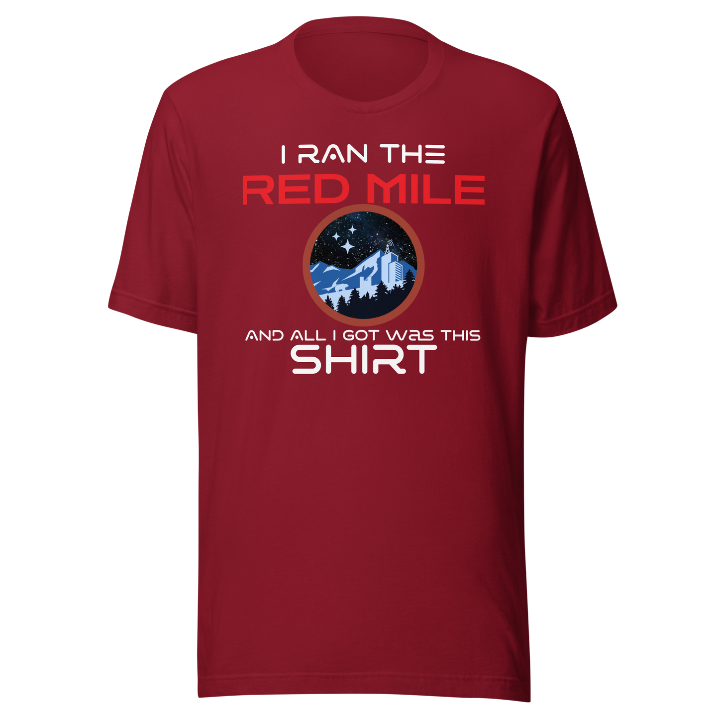 Unisex Short-Sleeve Top: Red Mile Winner