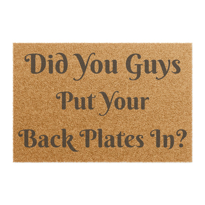 Homestuff: "Back Plates" Doormat