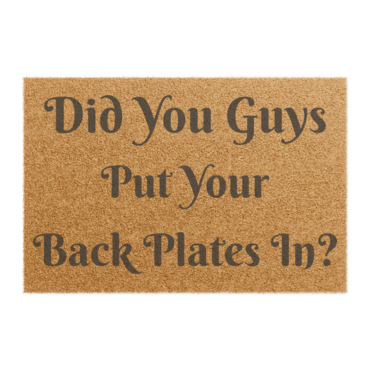 Homestuff: "Back Plates" Doormat