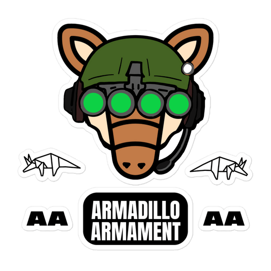 Armadillo Armament Sticker: Icons and Labels - Red Pawn Shop
