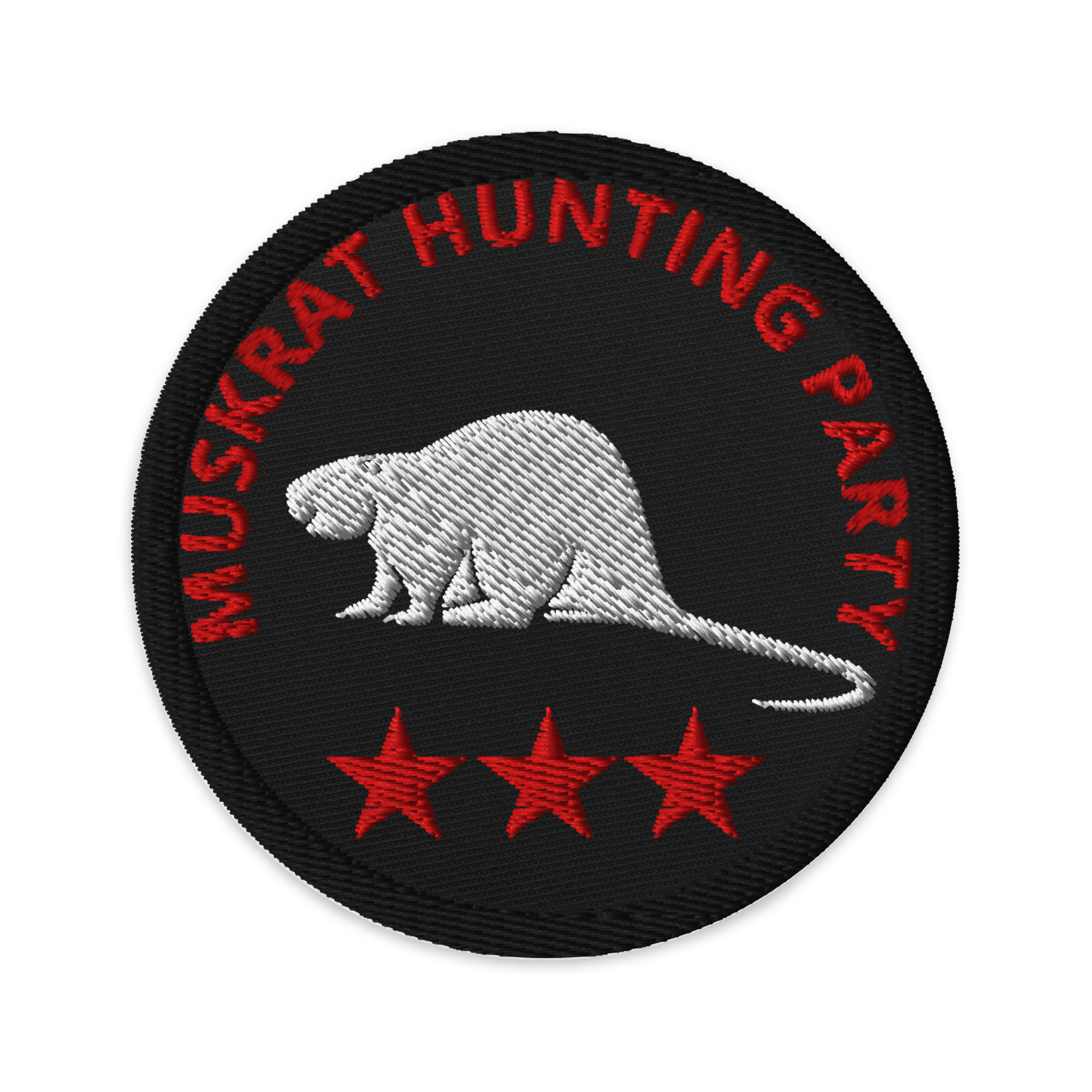 Muskrat Sticker Identity Patches: Muskrat Hunting Party – Red Pawn Shop