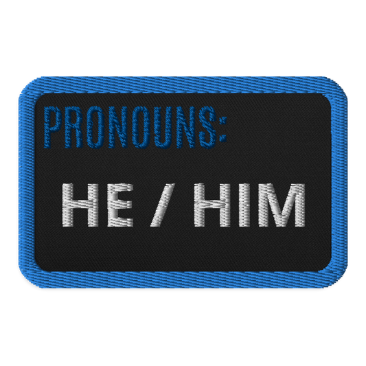 Inclusive Patches: He/Him Pronouns