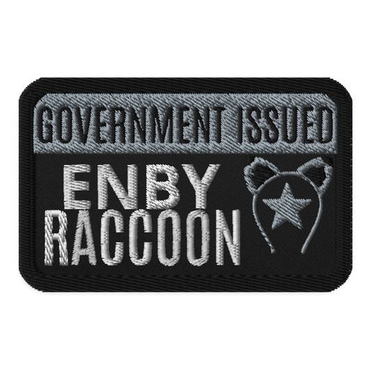 Identity Patches: G.I. Enby Raccoon