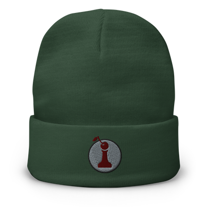 Headwear: "Red Pawn" Embroidered Beanie