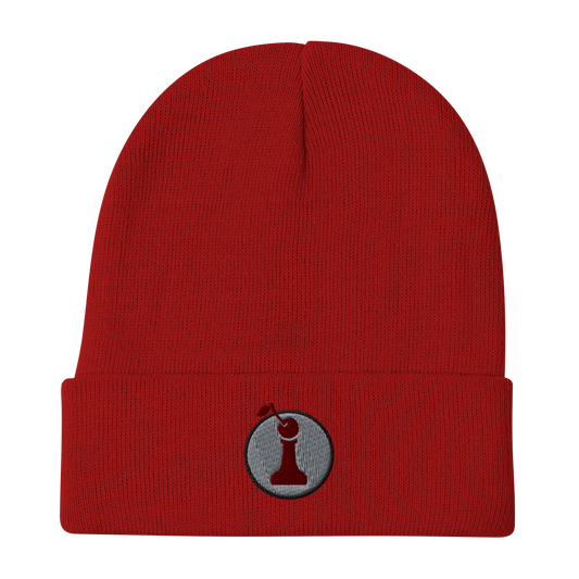 Headwear: "Red Pawn" Embroidered Beanie