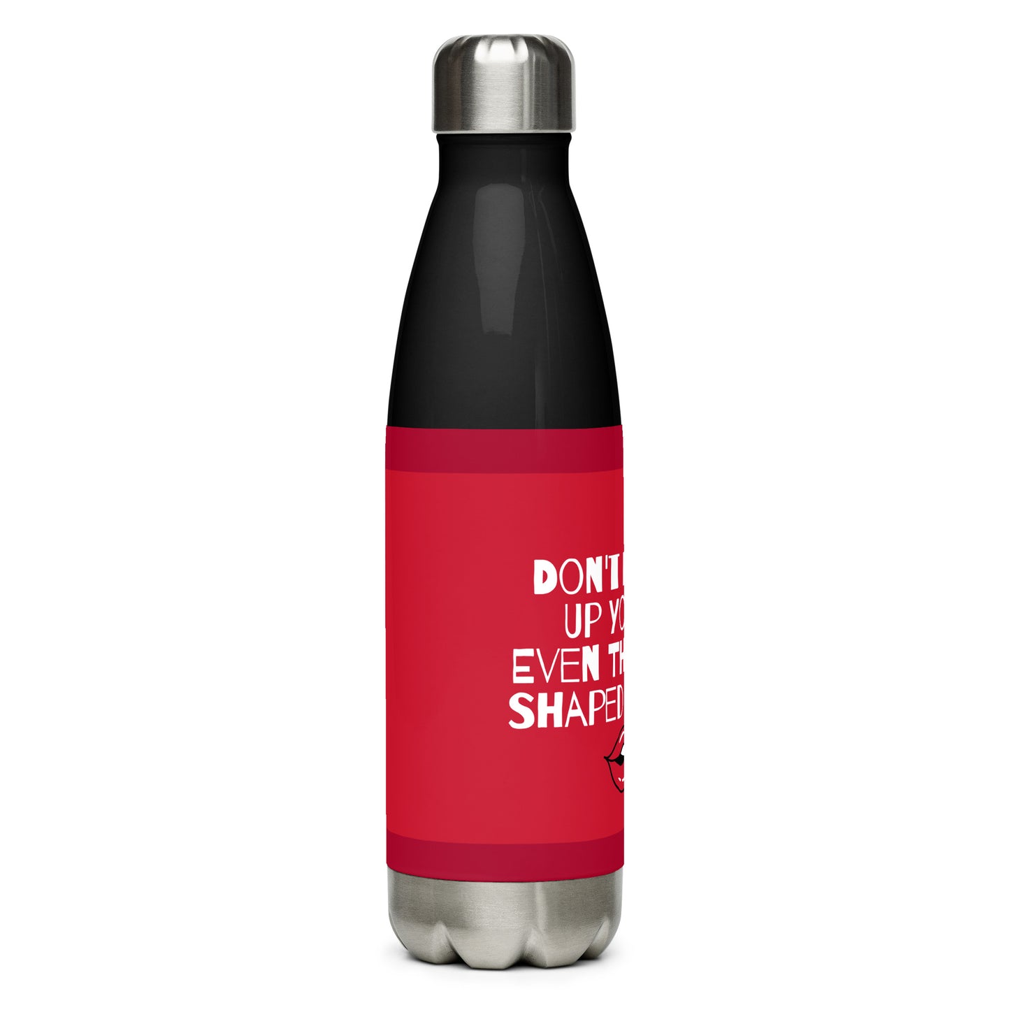 Drinkware: "Warning Label" Steel Bottle