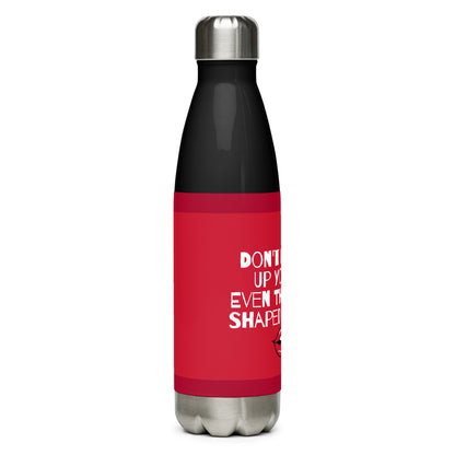 Drinkware: "Warning Label" Steel Bottle