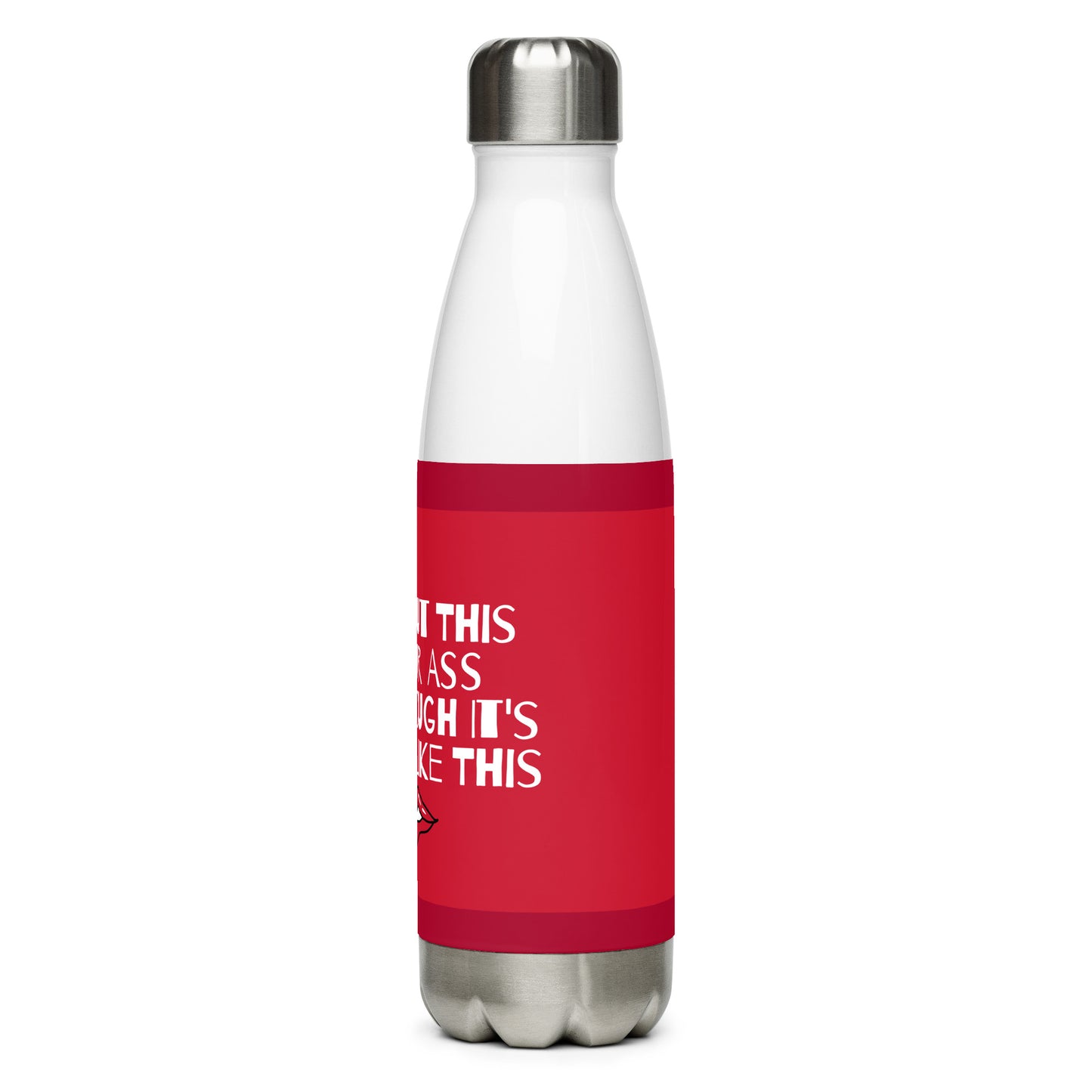 Drinkware: "Warning Label" Steel Bottle