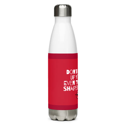 Drinkware: "Warning Label" Steel Bottle