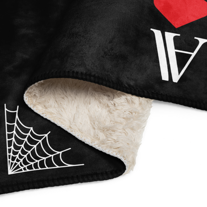 Homestuff: "Ace of Spiders" Sherpa Blanket